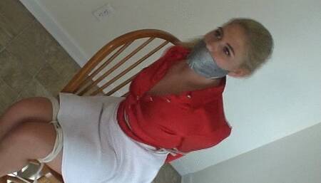 MP4 Format 18 year old Holly chartied and mouth stuffed tape wrap gagged