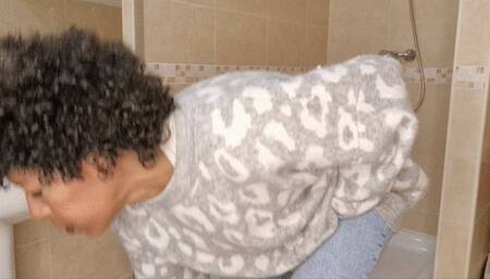 Smoking on the toilet