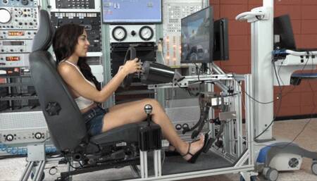 Eden Takes Her First Drive in the Simulator (MP4 - 720p)