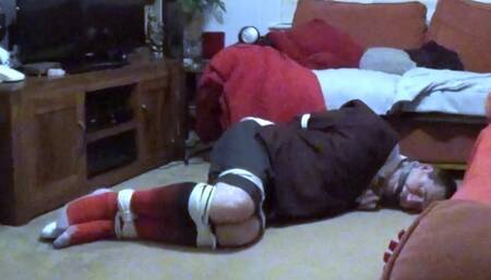 Adult school uniform escape challenge- Cam 1- BBW domination,BBW Bondage,schoolboy,amateur,gay bondage,struggling,socks,man in bondage,male bondage,plimsolls,man tied up,bound and gagged man, 