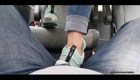 cute cock  trampling with happy end over Nike sneakers