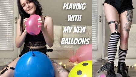 Playing With My New Balloons