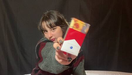 Multiple Drags of Red Marlboro 100