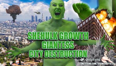 She Hulk Giantess City Destruction Growth Hulking out
