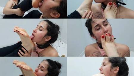 SUCKING THE DELICIOUS FEET OF MY GODDESS - GODDESS LETICIA MILLER & SLAVE ANGEL - EXCLUSIVE LM VIDEOS FEBRUARY 2023 - CLIP 2