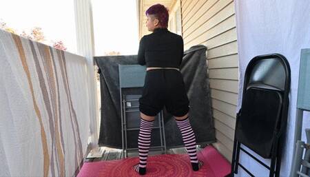 Dylan ballbusting knees in socks (4k)