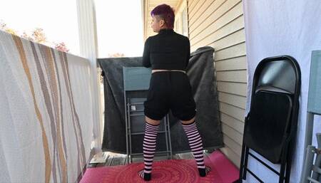 Dylan ballbusting knees in socks (1080)