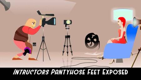 Trainer Exposed Pantyhose Soles and Toes