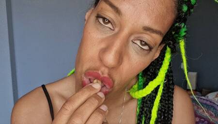 Tiny gets chewed and swallowed