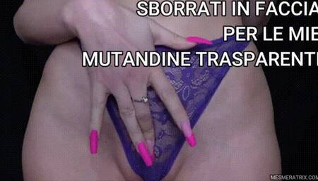 SBORRATI IN FACCIA PER LE MIE MUTANDINE TRASPARENTI