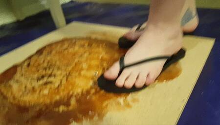 Ling Stuck in Super Sticky Flip Flops