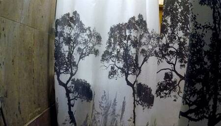 Taking shower after my husband stuffed me in two restaurants straight