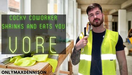 Macrophilia Vore - construction coworker shrunk and eaten
