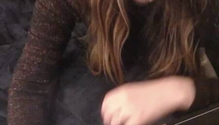 Middle finger and sticking tongue out