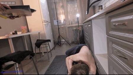 0024RB Princess Bertie and Rebecca he will lick the dessert from our boots! And at the end I'll probably pee in his mouth)) [4k]