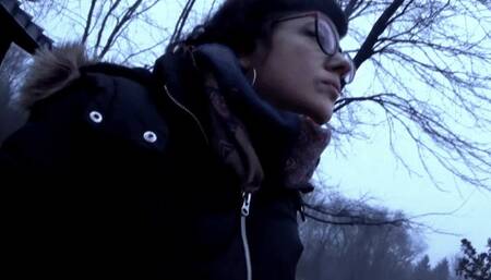 Oily outside milf&bbc footjob, do you think they saw us?!