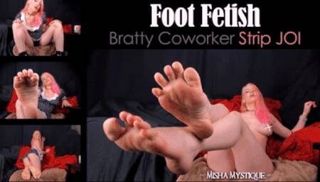 Foot Fetish: Bratty Coworker Strip JOI - wmv