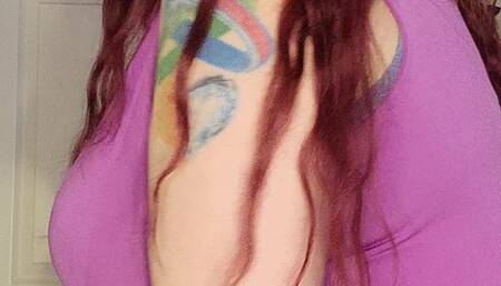 Milf  trying on tight clothes part 1