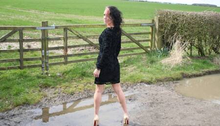 Maria's Muddy Christian Louboutin Lady Peep High Heels 3 (1920x1080)