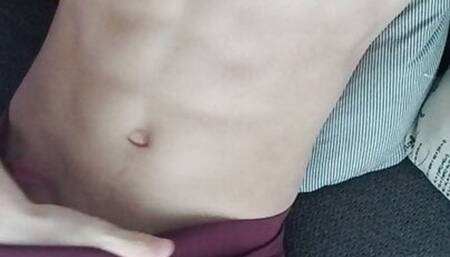 Boxer bulge tease leads to cum