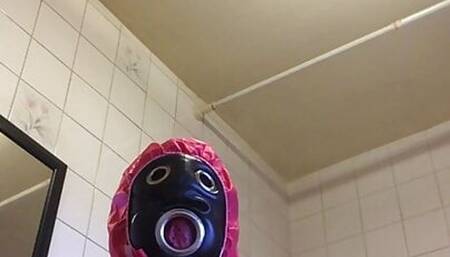 2 hoods and gasmask.