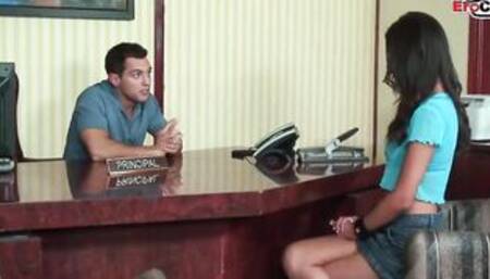 Slim ebony haired 19 year mature with tiny tits into a roleplay