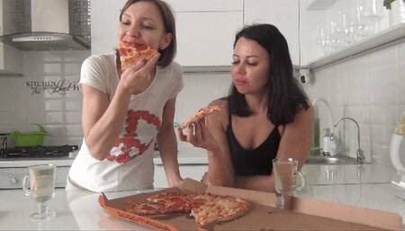 2 huge bellies after overeating 2