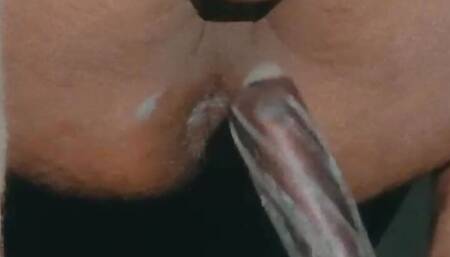 Fucking Bubble Ass with Dildo At Night