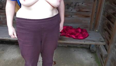 Titslapping at the bus stop