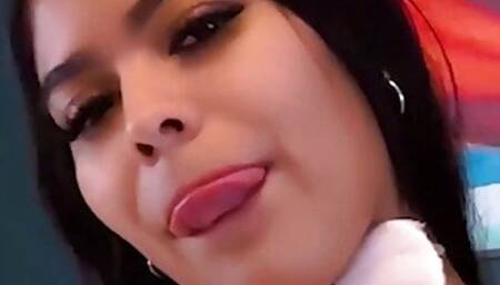 Pink latina bunny fucks herself with a carrot - Ivy Flores