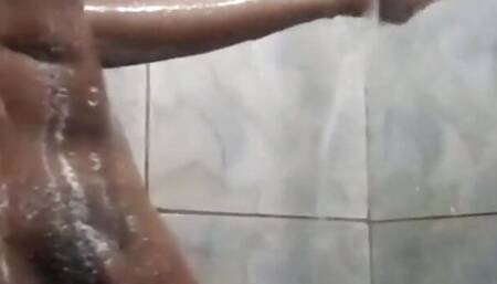 Pakistani Boy handjob while taking shower