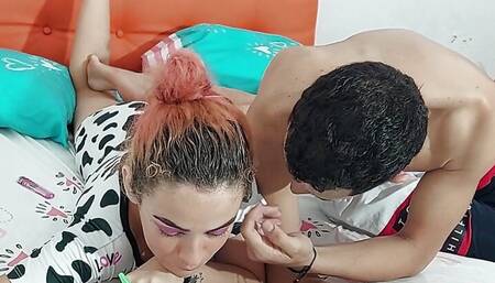 I HELP MY STEPSISTER'S BITCH WITH HER HOMEWORK AND WE END UP FUCKING