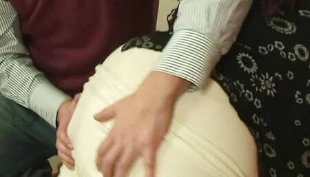 Chubby mature woman riding and sucking POV