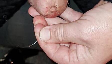 Sewing a purse string cock