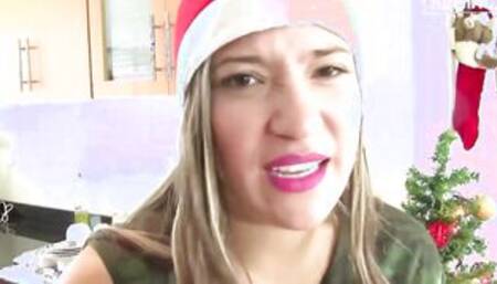 MAMACITAZ - Gigantic Booty Latina Ana Mesa Celebrates Christmas With Santa's Hard Cock
