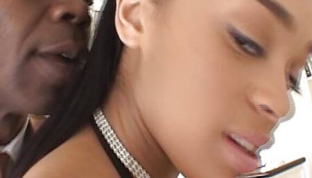Super hot German ebony teen loves a BBC deep inside her muff