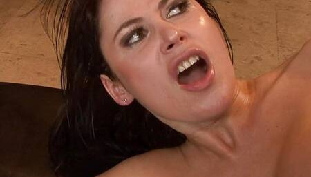 Eva Carrera Enjoys Greasing Up And Getting Fucked