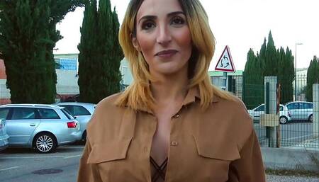 Hot bitch fucks hard with white and black cocks