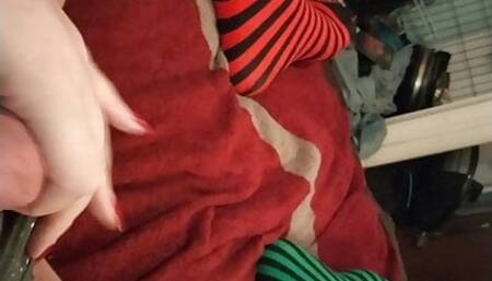 Chubby trans girl playing with herself