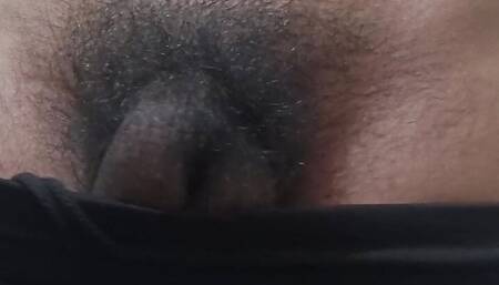 Indian showing Bushy pubic hairs before shaving them