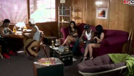 DARK HAIRED four MMFF WITH ANAL AND SANWICH