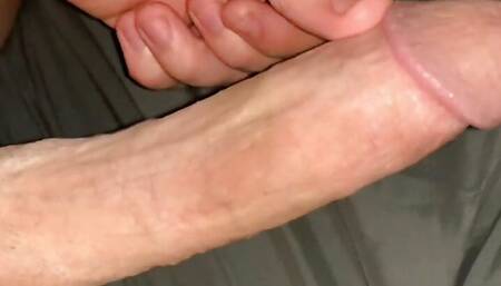 ON EDGE 8 INCH MONSTER COCK JERK OFF IN BED! INTENSE BREATHING AND MOANING (POV CLEAN SHAVED DICK) Sett