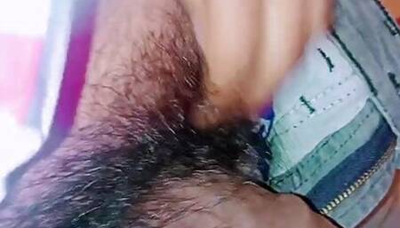 Hairy cock Peeing in bathroom