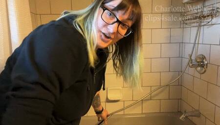 Charlotte Webb's Pee Desperation and Leg Shave