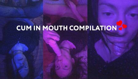 Self facial! a lot of cum end up in my mouth and on my face