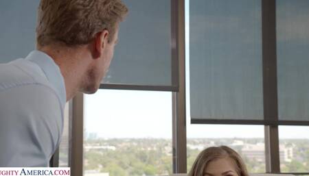 Employee bending over with no panties at work