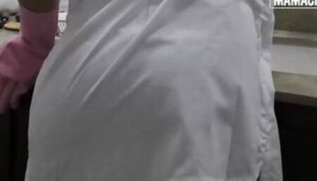 MAMACITAZ - (Maria Antonia Alzate, Sofia Zarate) - Dominant Red Blowjob Lesbo Seduces Her 18 Year Old Latina Maid