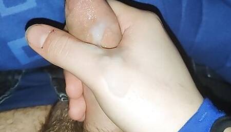Nice n hard + cumies in my bed