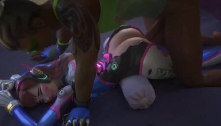 Overwatch 3D Porn : ( D.va get fuck by Lucio )