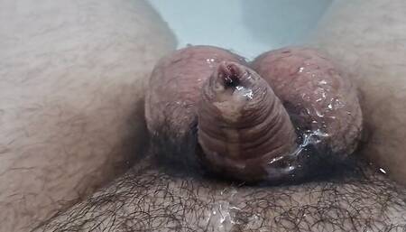 Pissing in bathtub